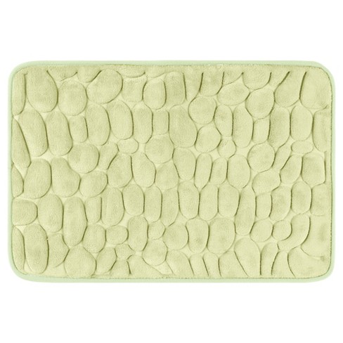 Unique Bargains Memory Foam Ultra Soft Non-slip Water Absorbent Quick Dry  Bathroom Mats Light Green 20 X 32 : Target