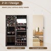 Tangkula 43.5" Jewelry Mirror Cabinet w/ Full-length Mirror & Interior Makeup Mirror - 4 of 4