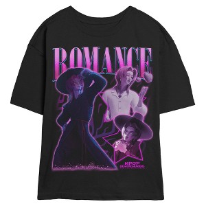 Juniors KPop Demon Hunters Romance Saja Collage Logo T Shirt - 1 of 4