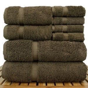 BC BARE COTTON Luxury Hotel & Spa Quality, 750+ GSM, , 2 Bath Towel, 2 Hand Towel, 4 Washcloths (8 Piece, White) - 1 of 1