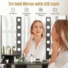 Tangkula Corner Makeup Vanity Desk Makeup Dresser Table with 4 Color Lighting - 4 of 4