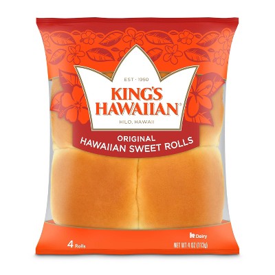 King's Hawaiian Sweet Rolls - 4oz/4ct