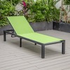 LeisureMod Marlin Patio Sling Chaise Lounge Chair in Black Aluminum - 2 of 4