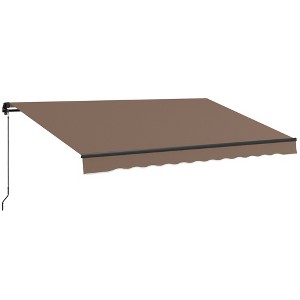 Outsunny Retractable Awning Sunshade Shelter with Manual Crank Handle - 1 of 4