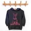 The Juniper Shop Happy Easter Bunny Outline Toddler Hoodie - 2 of 4