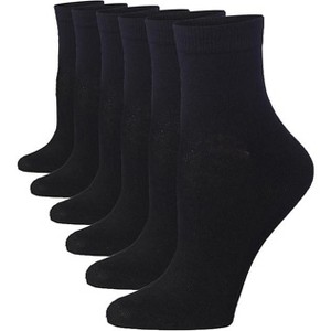 Tipi Toe Women's Lightweight & Versatile Classic Black Color Pattern Quarter Socks, Ideal for Casual & Everyday Wear - 1 of 1