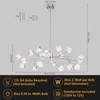 Rennnsan Nylor 48" W 18 - Light Branching Bubble Liner Crystal Modern Glam Dimmable Kitchen Island Pendant - 3 of 4