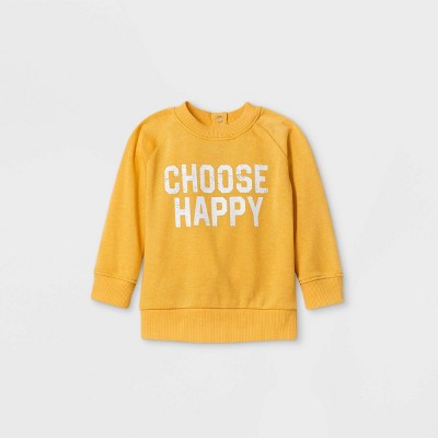 happy sweatshirt yellow