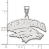 Black Bow Jewelry 10k White Gold Nevada Wolf Pack NCAA Large Pendant - 2 of 3