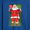 Men's - Coca Cola - Santa with Coke Bottles Long Sleeve Graphic T-Shirt - 2 of 4