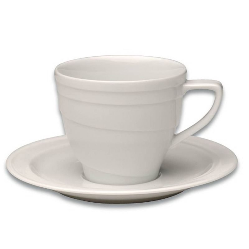 BergHOFF Essentials Porcelain Drinkware Set, Tea Cups, Saucers, White, 2 of 5