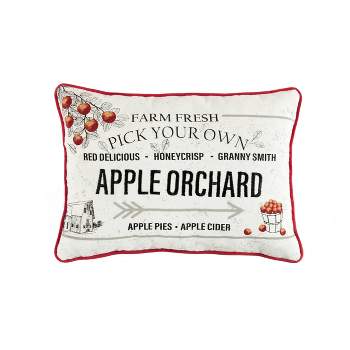 13"x18" Apple Orchard Harvest Lumbar Throw Pillow - Lush Décor