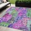 Purple Lilac And Green Village Houses Washable Indoor Outdoor Area Rug - 2 of 4