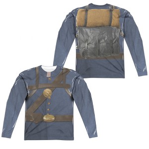 Men's Union Soldier (Front Back Print) Long Sleeve Costume T-Shirt - 1 of 4