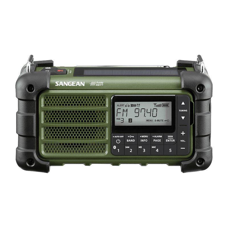 Sangean® Portable AM/FM Portable Weather Radio, Forest Green, MMR-99 FCC, 3 of 10