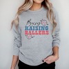 Simply Sage Market Women's Graphic Sweatshirt Busy Raising Ballers Baseball Colorful - 2 of 4