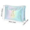 Unique Bargains Women's Letter A Makeup Bag Blue 1 Pc - 3 of 3