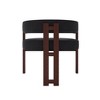 Cesicia Black Accent Chair with Open Back 3 Legs Barrel Dining Chair Comfy Side Chair - 3 of 4
