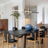 LLHZSY Modern Integrated LED Dimmable Chandelier Adjustable Linear Pendant Light-Black/Gold - 2 of 4