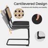 COWLOWN Black 2 Piece Mid - Century Rattan Chairs, Cane Back, Upholstered Cushions for Stylish Home Dining Room and Kitchen Decor - 2 of 4