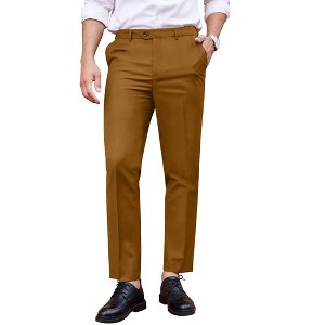 COOFANDY Men's Classic Fit Dress Pants Flat Front Straight Formal Pants Wrinkle Free Expandable Waist Suit Pants - 1 of 4