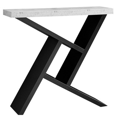 Monarch Specialties Accent Table Console Entryway Narrow Sofa Living Room Bedroom Laminate Grey Black Contemporary Modern