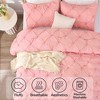 BAGOKIE 3 Pieces Floral Pinch Pleat Bed in a Bag Comforter Set for All Season - 4 of 4