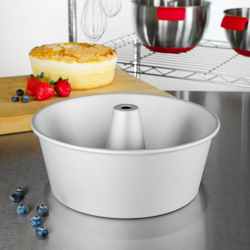 Fat Daddio's PAF-10425 Anodized Aluminum Angel Food Cake Pan, 10" x 4.25", Silver, 3 of 5