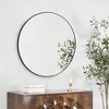 MAYEERTY 24 inch Round Wall Mirror, Metal Frame Bathroom Mirror, for Wall, Living Room, Bedroom, Vanity, Entryway, Hallway, Black - 2 of 4