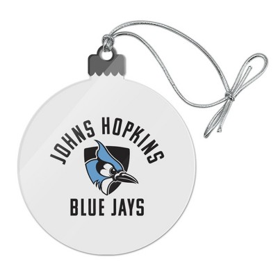 Johns Hopkins University Blue Jays Logo Acrylic Christmas Tree Holiday Ornament
