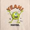 Women's - Disney - Mike Yeah Maybe Lightweight French Terry Wide Neck Long Sleeve Shirt - 2 of 4