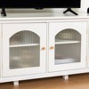 Sapphtopaz TV Stand for TVs Up to 75" Wood Media Console with Fluted Glass Door Storage Cabinet and Metal Handle Entryway Table for Living Room - 4 of 4