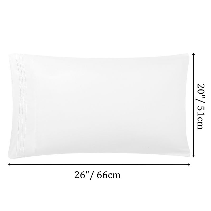 PiccoCasa Soft Embroidery Zipper Brushed Pillowcases 2 Pcs, 5 of 7