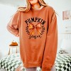 Simply Sage Market Coquette Orange Bow Pumpkin Season Lightweight Garment Dyed Sweatshirt - 3 of 4