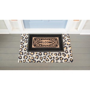 Evergreen Classic Animal Print Layering Mat Indoor Outdoor 2'2"x3'6" Brown - 1 of 3