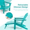 Tangkula 2PCS HDPE Adirondack Chair W/Ergonomic Design&Ottoman Outdoor Lounge Armchair Chair for Yard&Patio Black/Coffee/Grey/Turquoise/White - 3 of 4