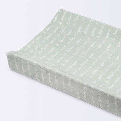 Plush Changing Pad Cover I Love You Script Cloud Island Mint Target