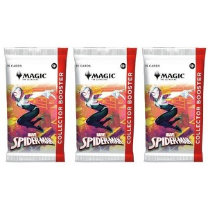 Magic the Gathering 3 Packs Magic The Gathering Collector Booster Pack Lot  MTG Marvel's Spider-Man : Target