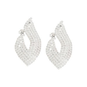 SOHI Women's Silver  Bling Rhombus Drop Earrings - 1 of 3