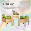 Raised Garden Bed Set of 3en Elevated Planter Box with Legs and Bed Liner, for Backyard and Patio to Grow Vegetables, Herbs, and Flowers - 4 of 4