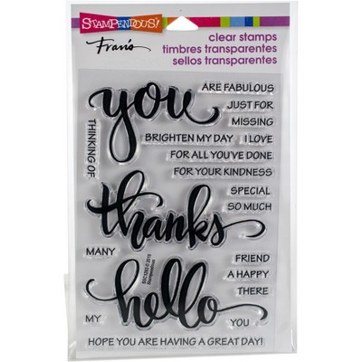 Stampendous Perfectly Clear Stamps-Big Words Thanks