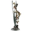 SPI Home Dozen Dolphin Pod Seascape Brass Sculpture Ocean Inspired Statement Art Coastal Display 54 Inches Tall - 4 of 4
