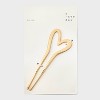 Metal Heart Hair Pin - A New Day™ Gold - 2 of 3