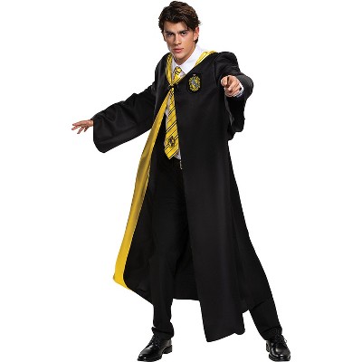 Disguise Adult Harry Potter Hufflepuff Deluxe Robe Costume - Size ...
