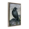Stupell Industries Crow & Hummingbird Perched Black Framed Floater Canvas Wall Art - 3 of 4