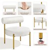 Yaheetech Set of 2 Boucle Fabric Accent Chair with Gold Metal Legs for Living Room, Bedroom, Lounge - 4 of 4