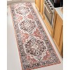 Well Woven Kings Court Zazzu Multi Red Non-Slip Rubber Backed Oriental Medallion Rug - Hallway, Entryway & Kitchen -Machine-Washable - 3 of 4
