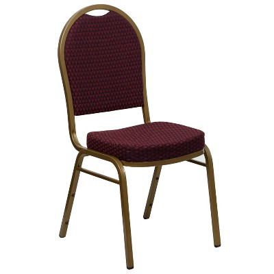 Fabric Banquet Chair Burgundy - Riverstone Furniture Collection