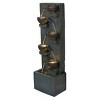 Alpine Corporation 39" 6-Tier Bowl Sculptural Fountain: Polyresin, Electric, Freestanding, LED Lit - 2 of 4