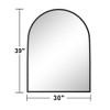 PexFix Arched Mirror for Entryway Bathroom Wall Decor Metal Frame Wall Mounted Mirror 2-Pieces - 4 of 4